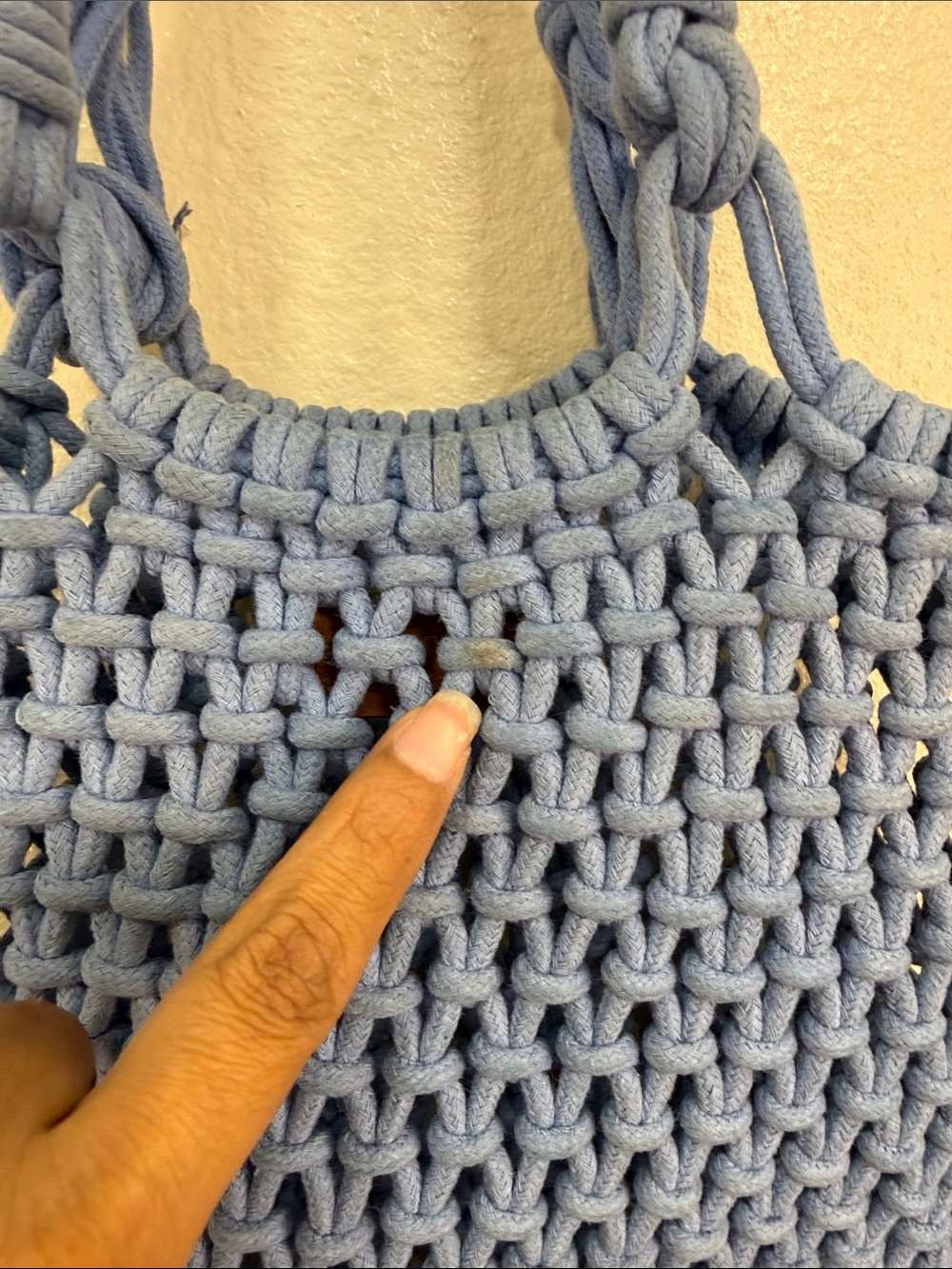 J.Crew Cadiz Hand-Knotted Rope Tote Bag Brilliant Ocean Blue - Picture 12 of 12